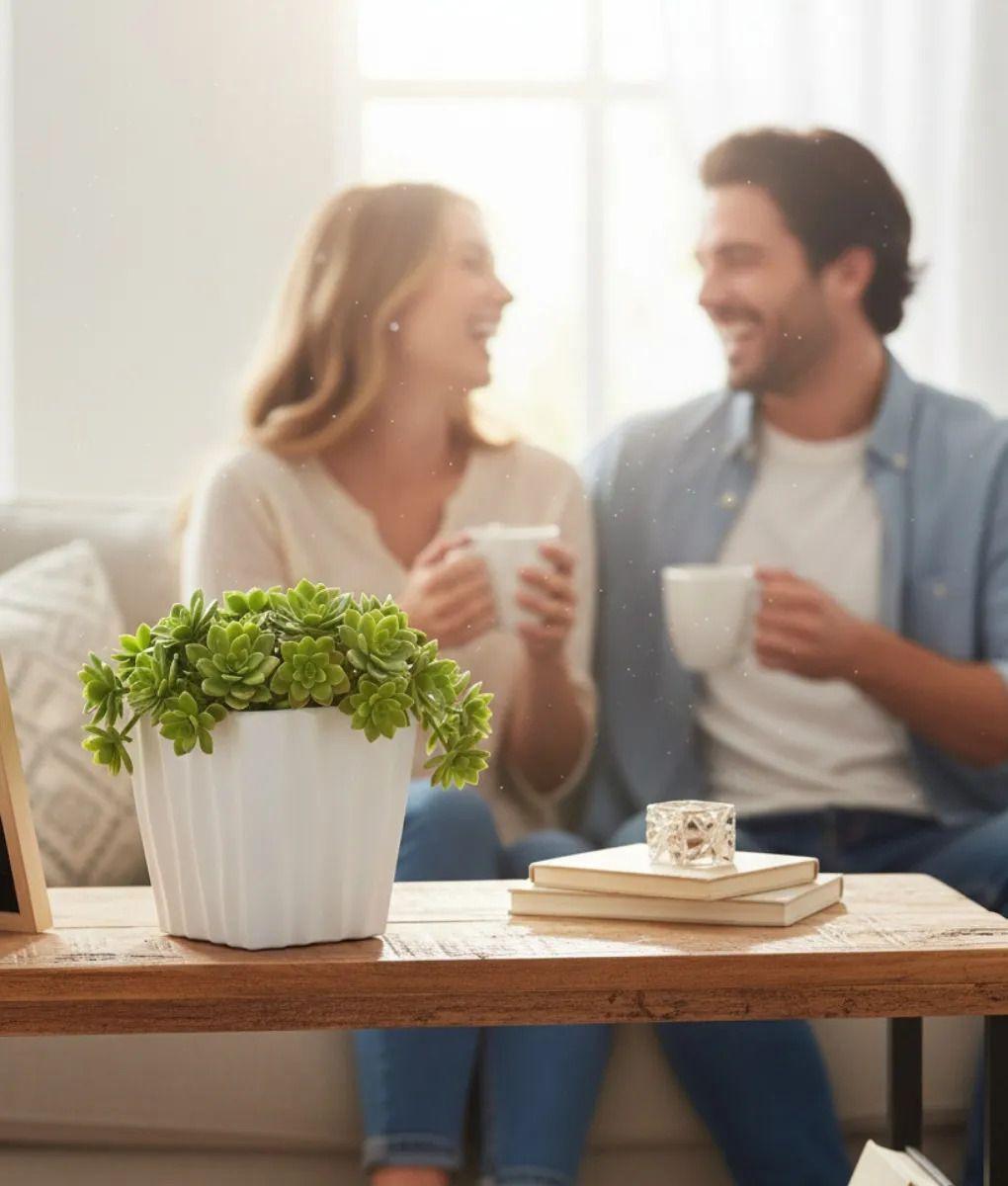 Set 4 Macetero Decorativo Cubo Texturizado Compacto Jhn-2