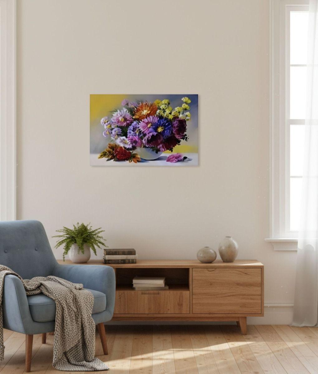 Cuadro Decorativo Arreglo Floral Equilibrio Hogar Jhn-9