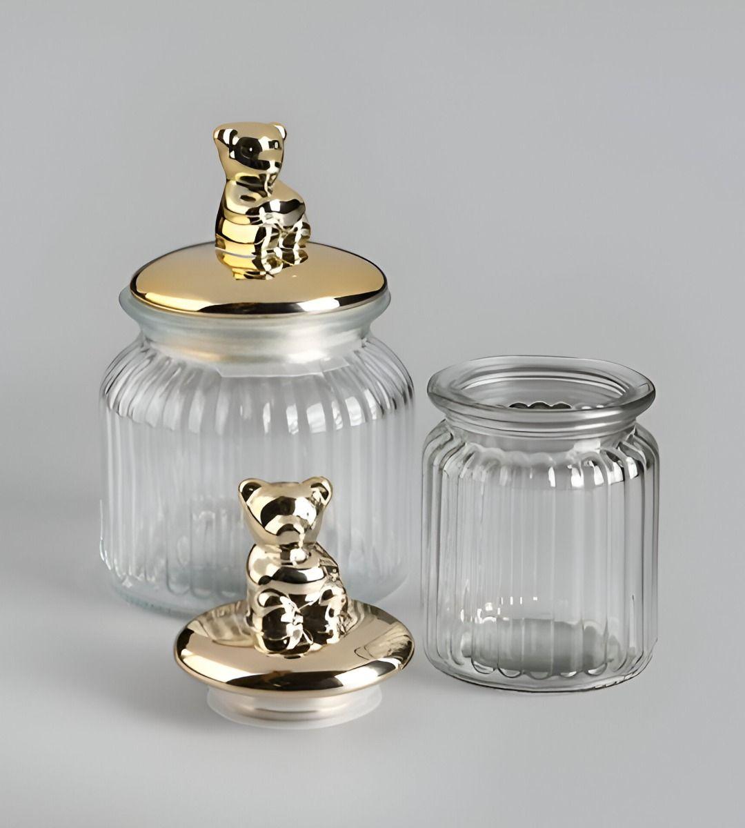 Tarro Decorativo Recipiente Organizador Tapa Creativo Jhn-8