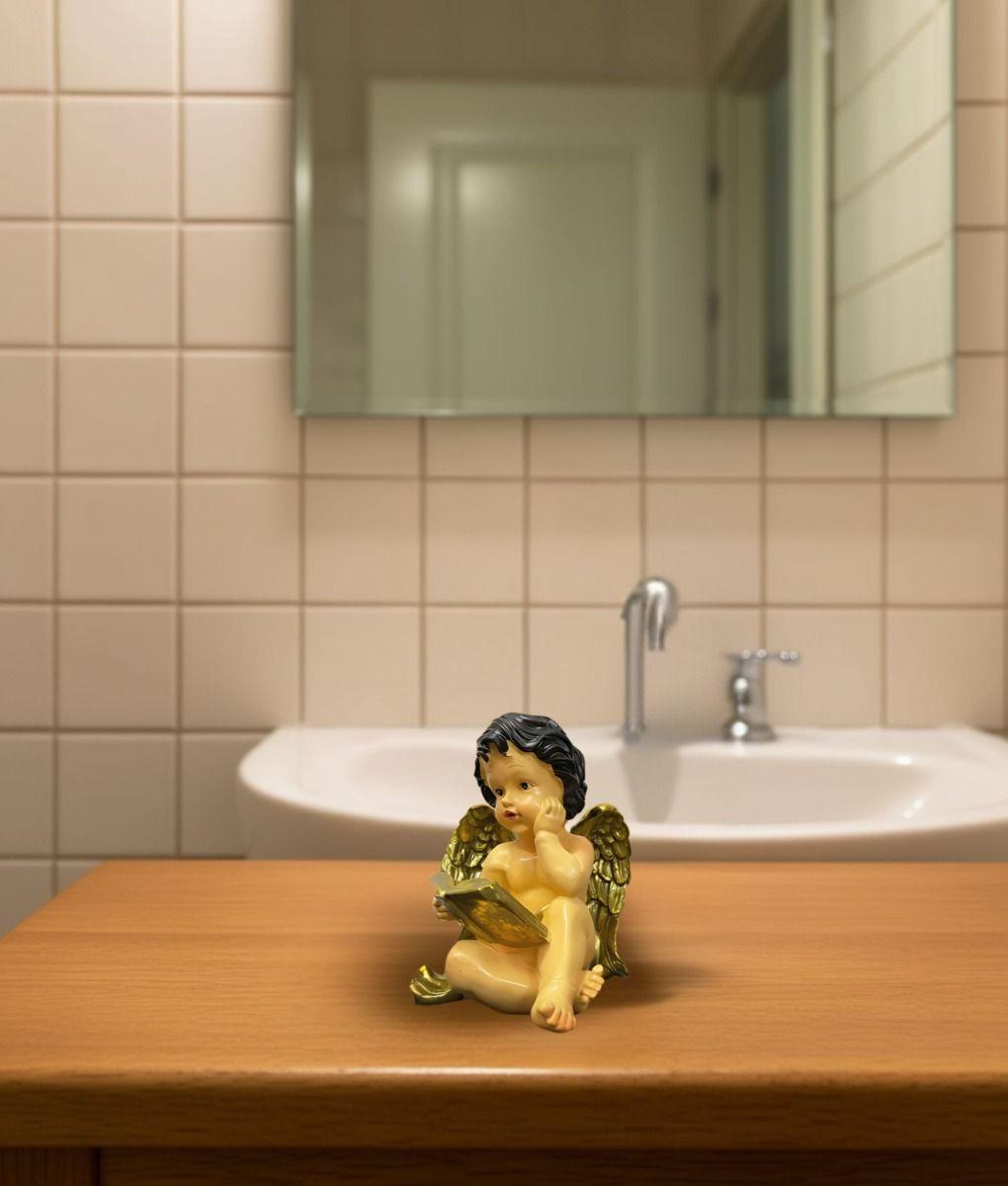 Figura Decorativo Estatua Ángel Sentado Adorno Hogar Jhn-7