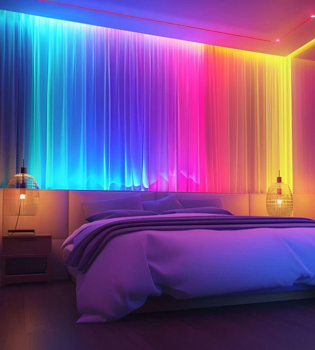 Tira Cinta Neon Flex Luz LED Decorativa RGB 10m Jhn-3