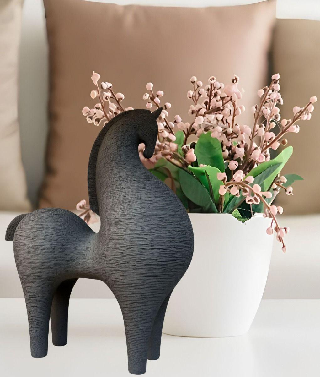 Estatua Caballo Elegante Figura Decorativa Estilizada Jhn-8