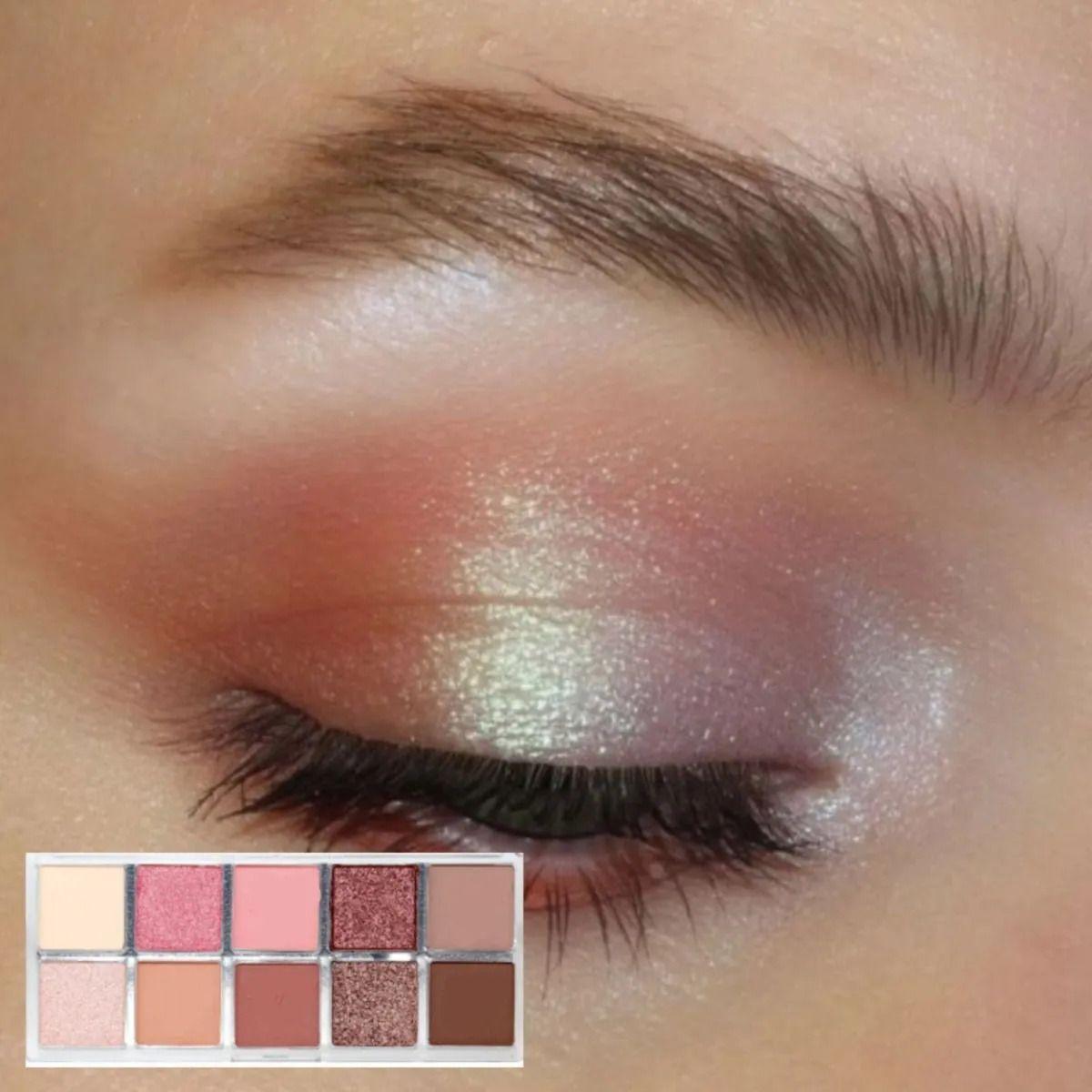 Paq 24 Paletas Sombras 10 Colores Cálidos Satinado Mate ALJ-2