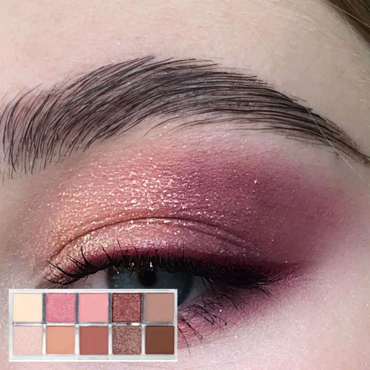 Paq 24 Paletas Sombras 10 Colores Cálidos Satinado Mate ALJ-6
