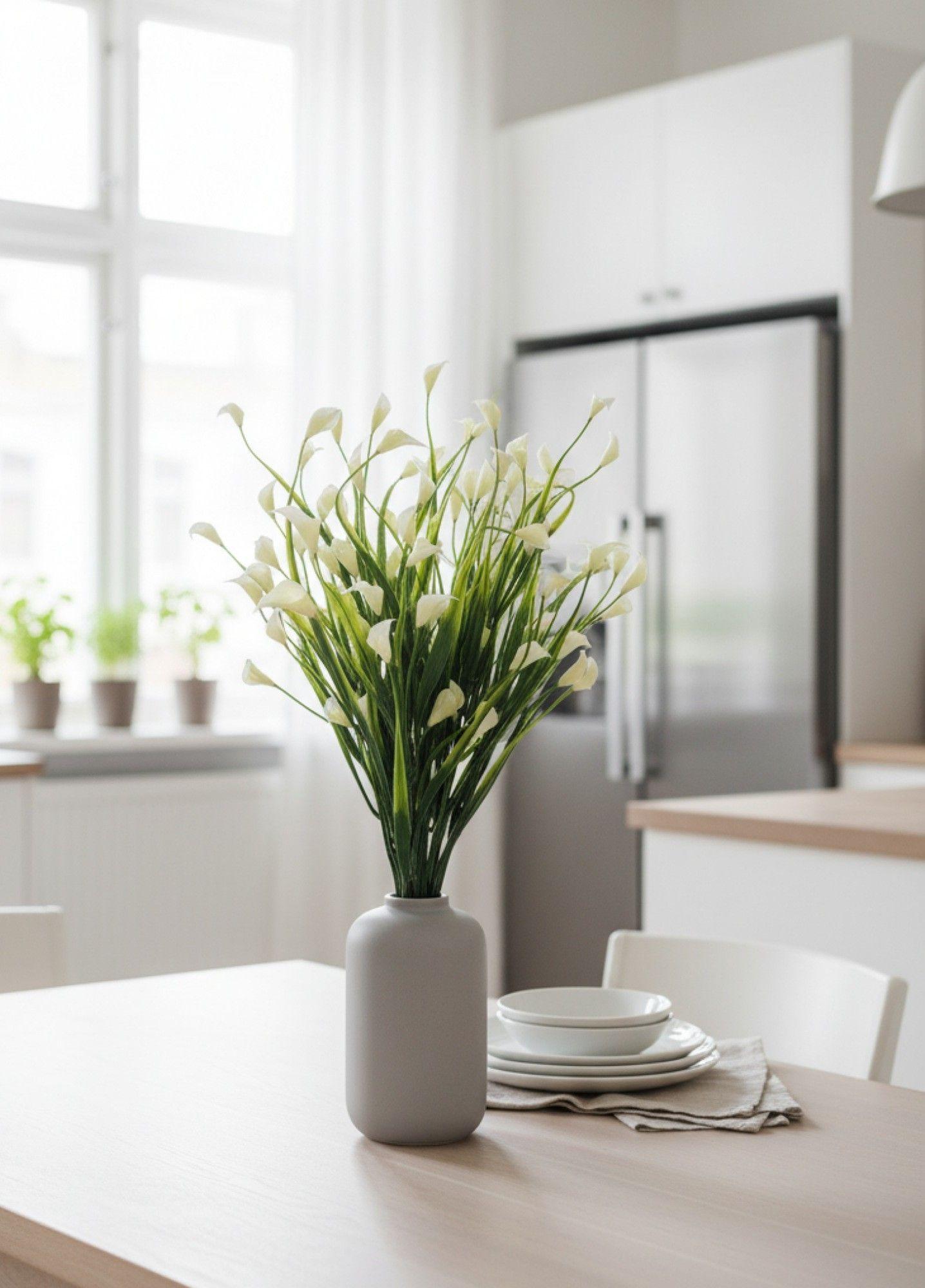 Set 2 Flores Artificiales Ramo Decorativo Adorno Jhn-3