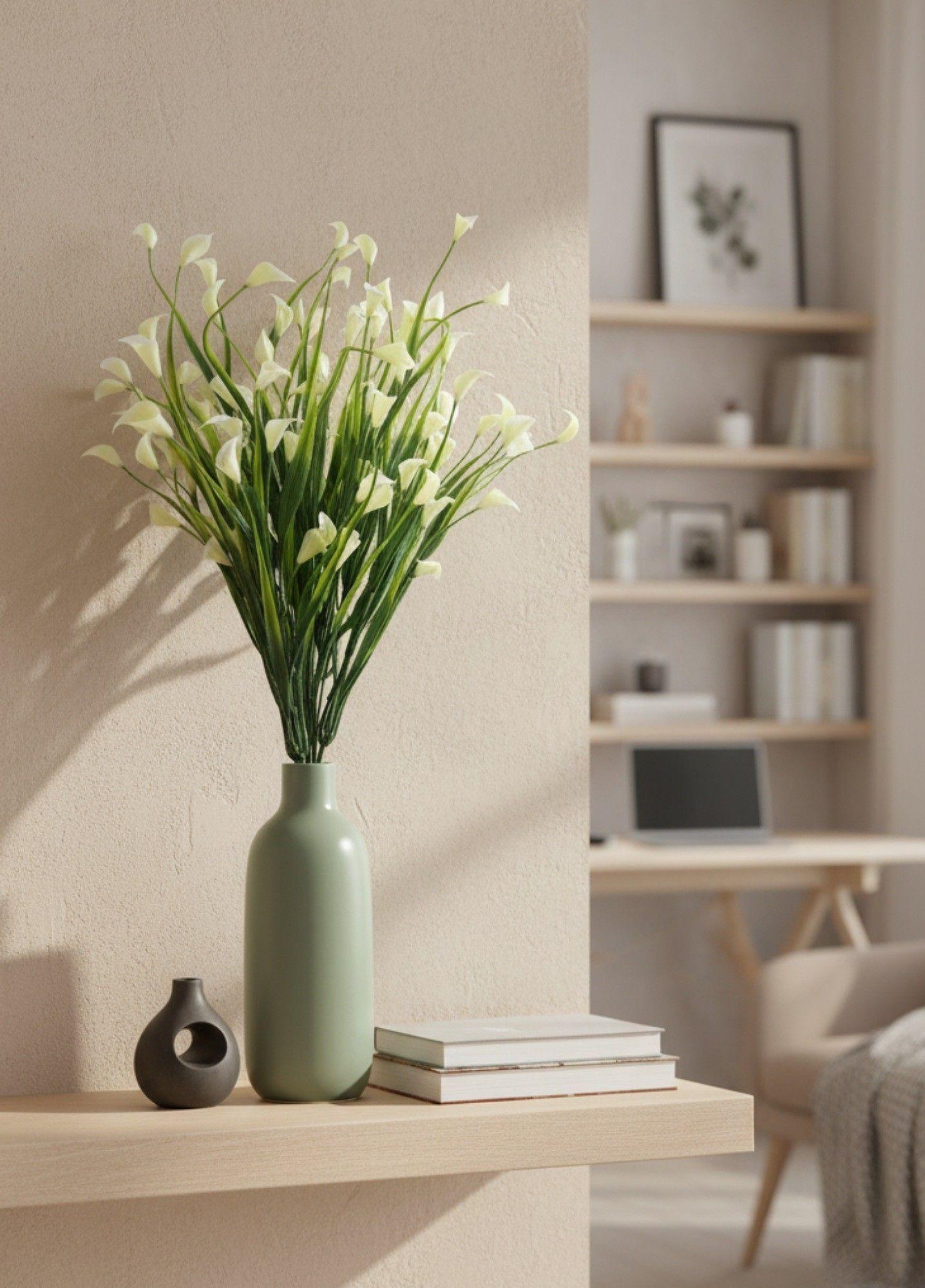 Set 2 Flores Artificiales Ramo Decorativo Adorno Jhn-7