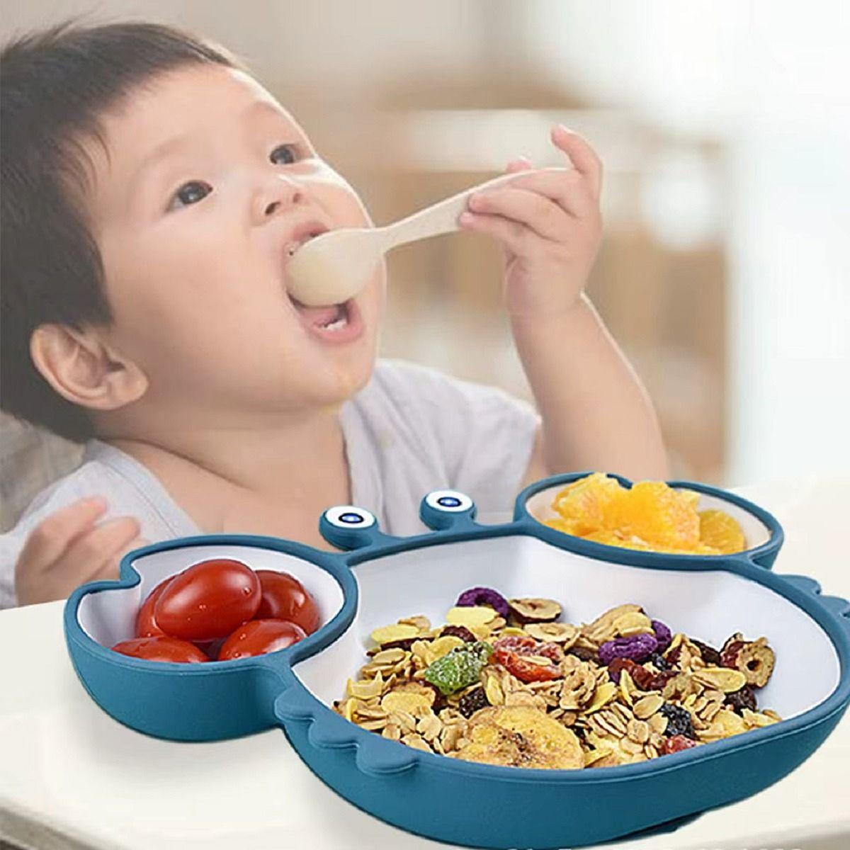 Plato Silicona Diseño Cangrejo Antideslizante Niños Lau-9