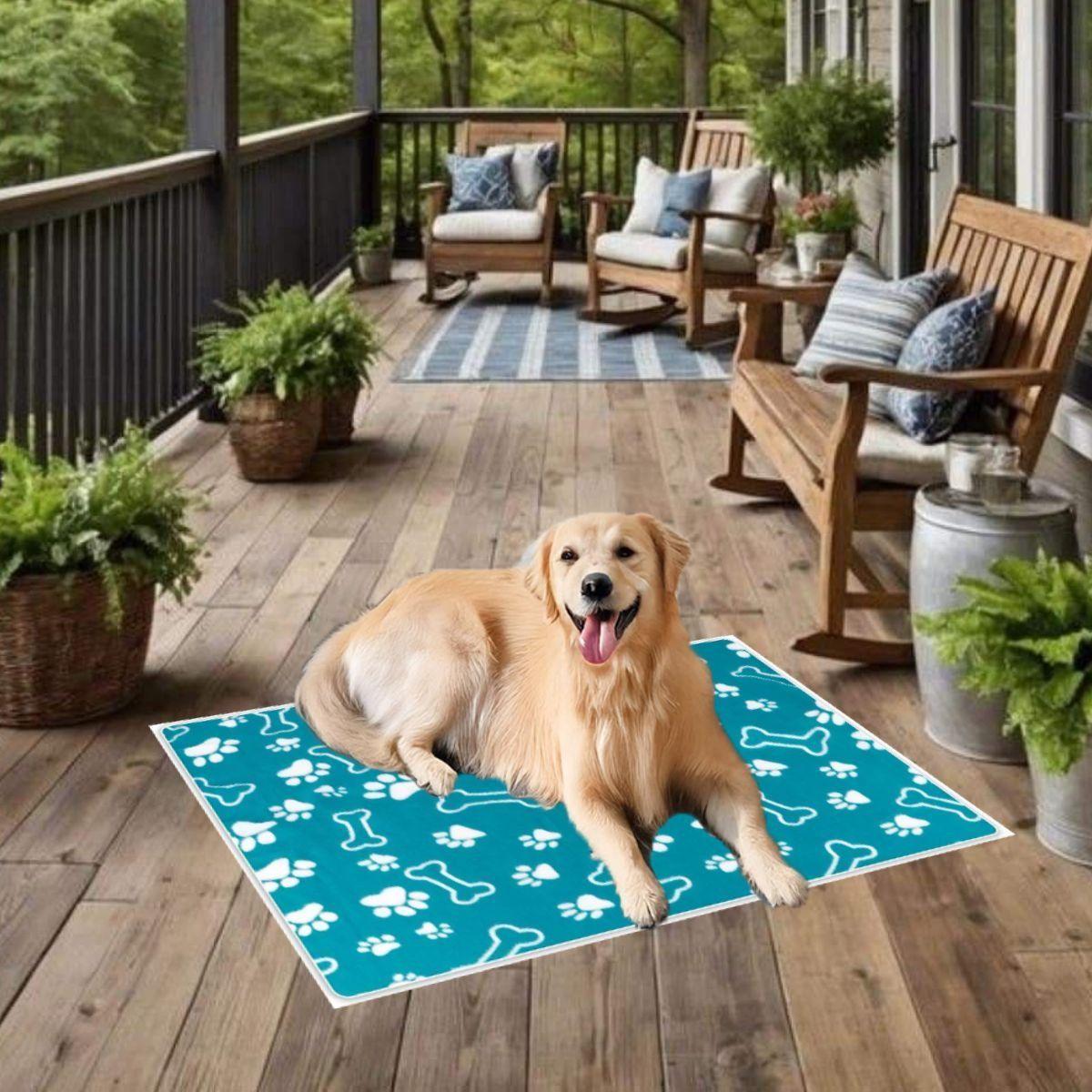 SET 3 MANTA TERMICA PARA MASCOTAS DISEÑO HUELLA 90X60 CM LAU-5