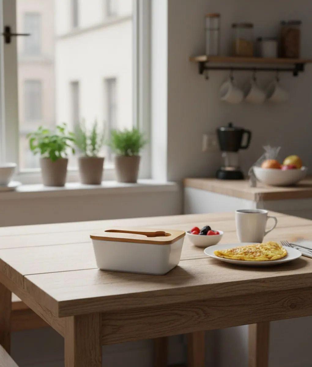 Mantequillera Contenedor Tapa Diseño Moderno Cocina Jhn-6