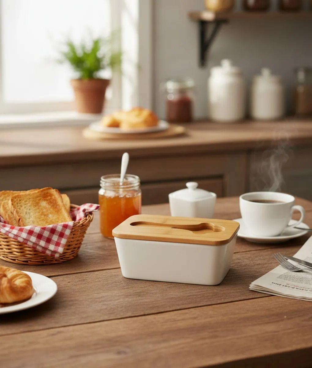 Mantequillera Contenedor Tapa Diseño Moderno Cocina Jhn-7
