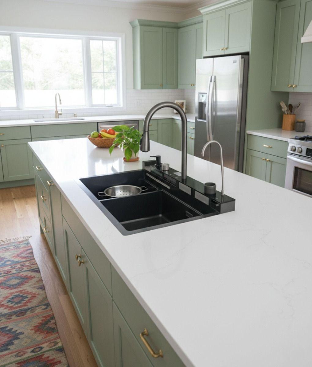 Fregadero Multifuncional Cocina Lavaplatos Elegante Jhn-5