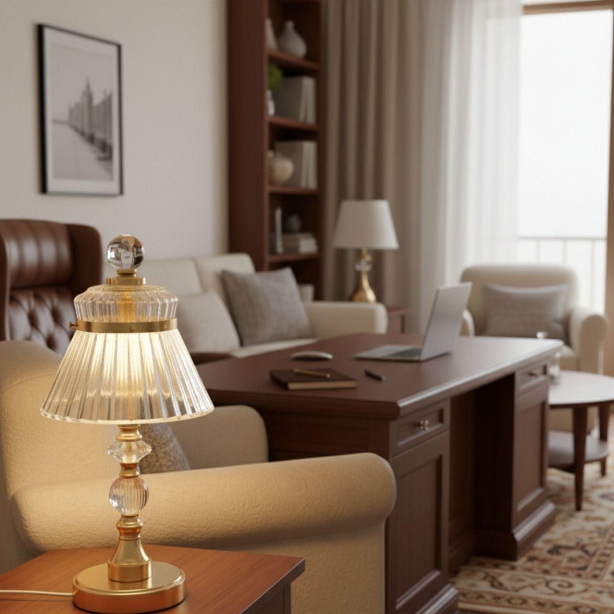 Lámpara Mesa Decorativa Diseño Clásico Funcional Moderna Jhn-8