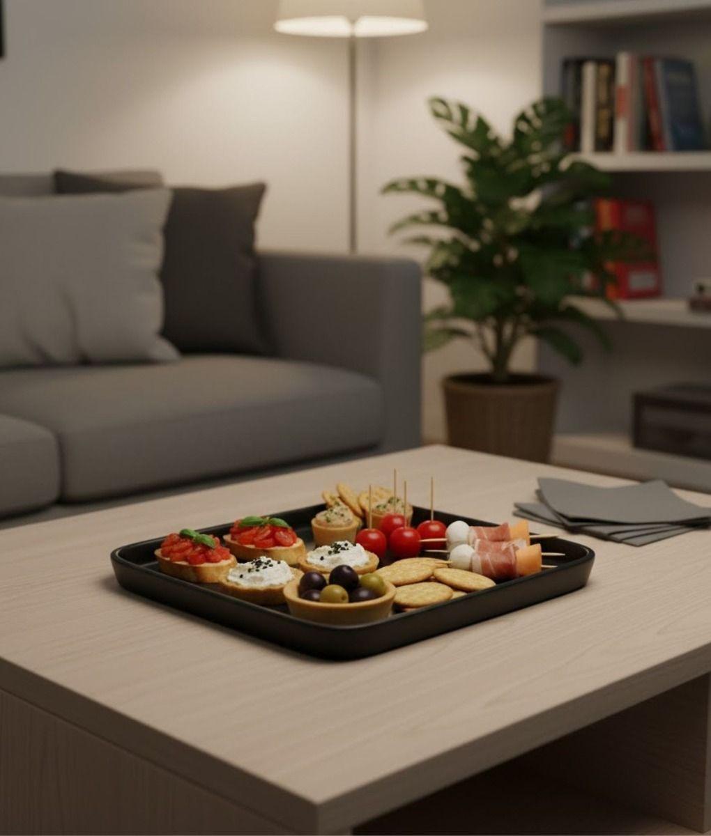 Bandeja Decorativa Base Cuadrada Estilo Terrazo Suave Jhn-9