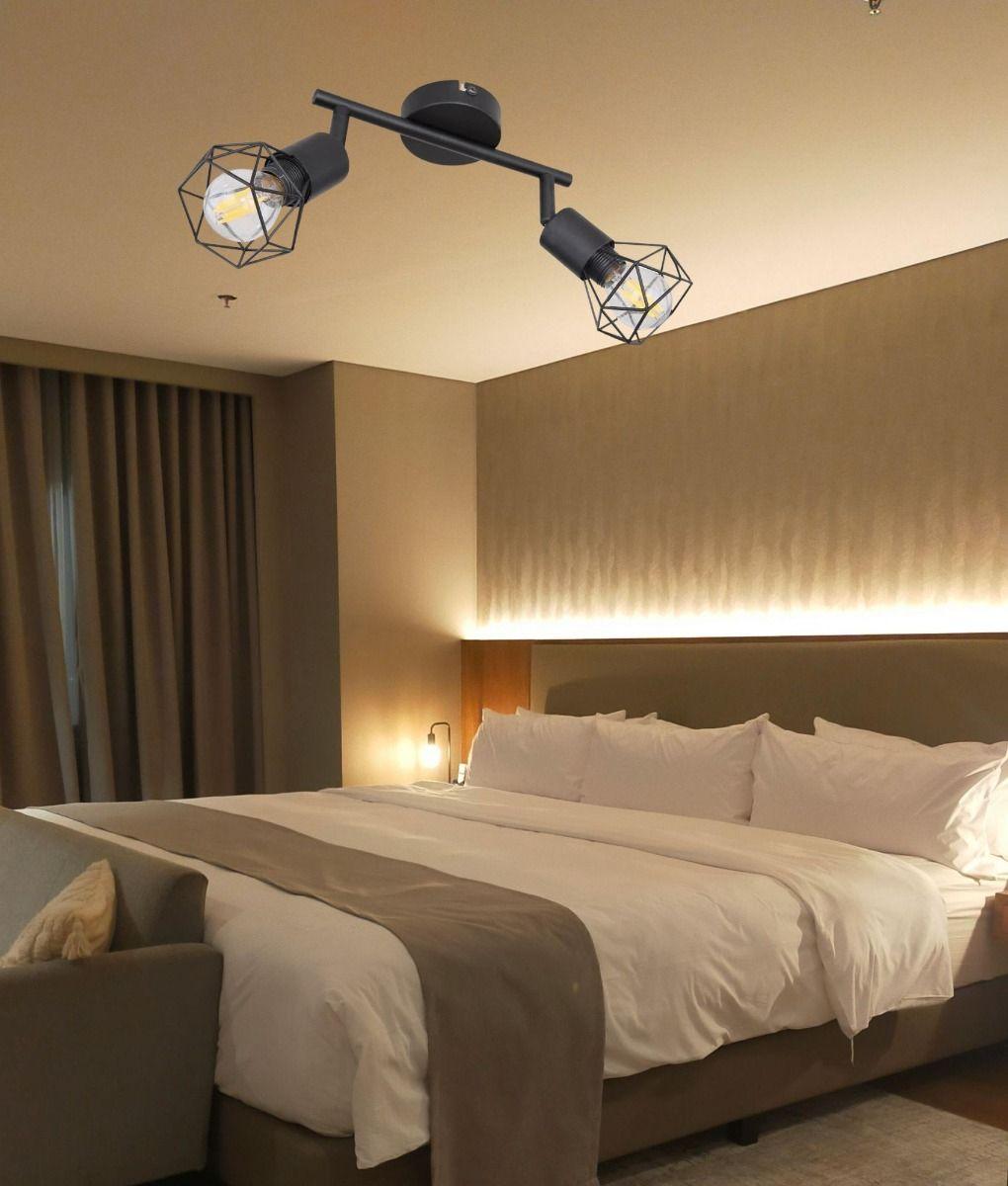 Lámpara Techo Decorativa 2 Focos Orientables Pared Jhn-6