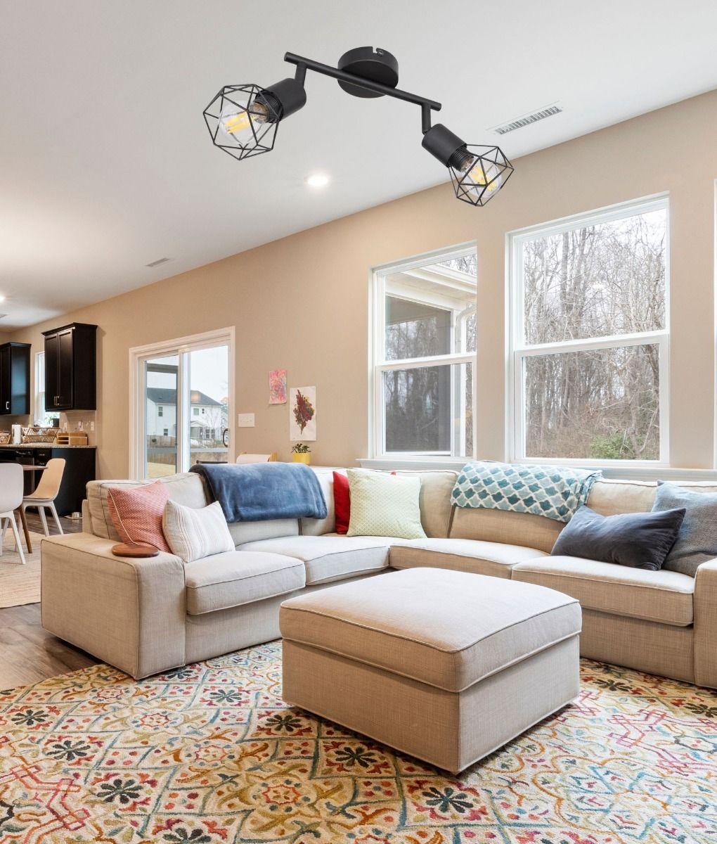 Lámpara Techo Decorativa 2 Focos Orientables Pared Jhn-8