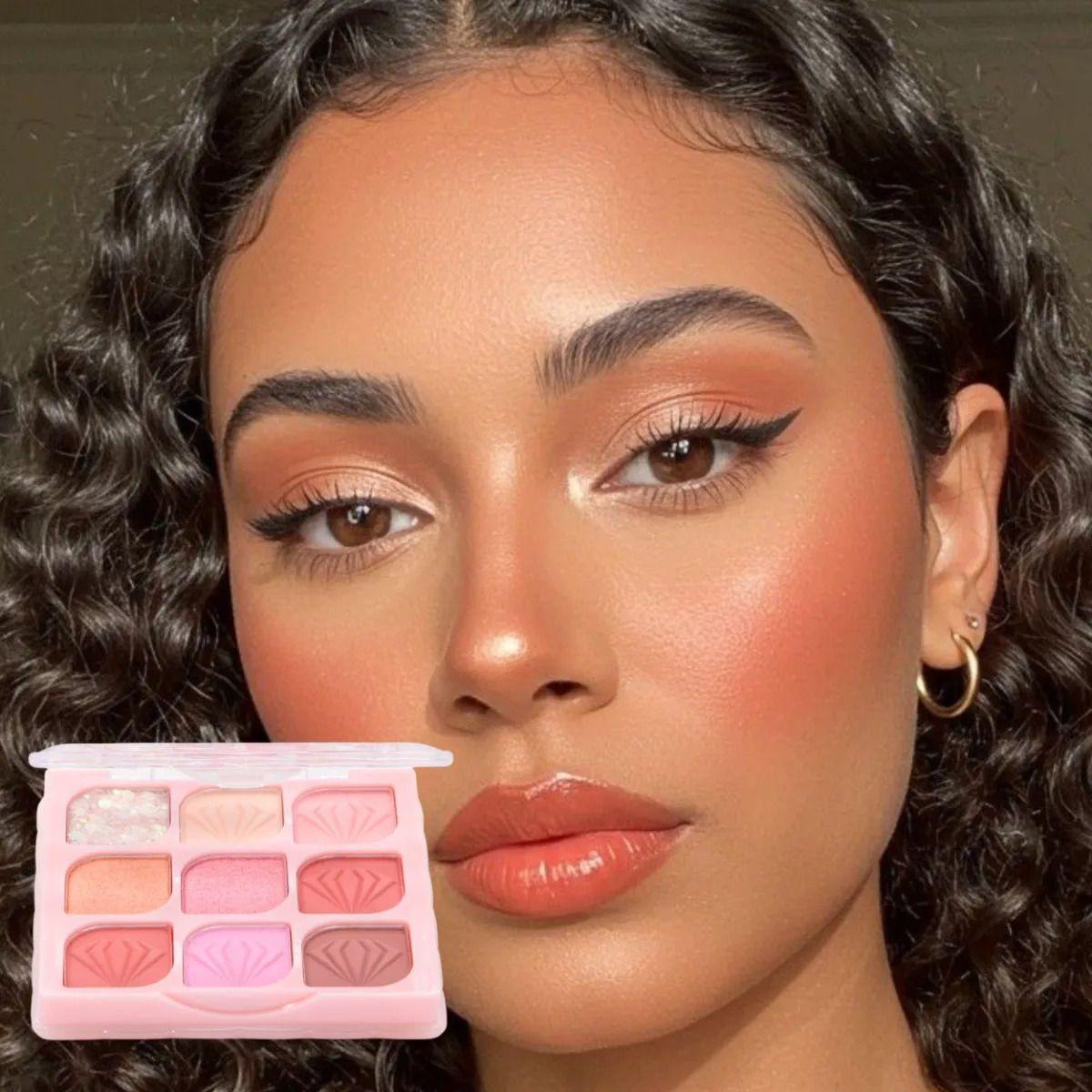 Paleta Sombras Ojos 9 Tonos Compacta Larga Duración ALJ-5