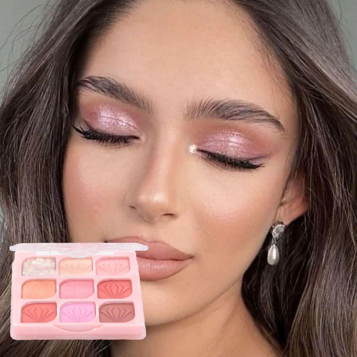 Paleta Sombras Ojos 9 Tonos Compacta Larga Duración ALJ-8