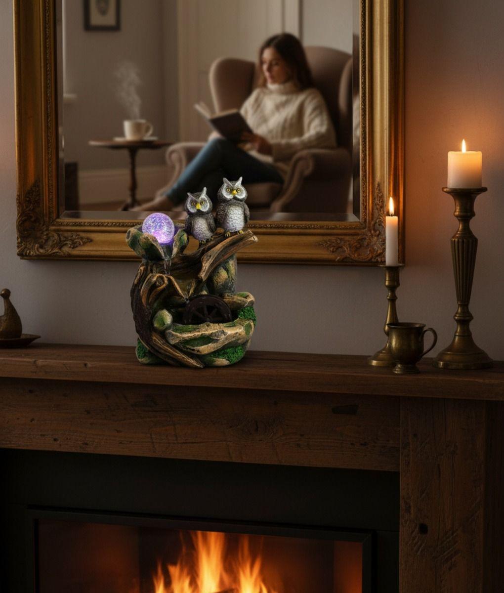 Fuente Agua Mesa Decorativa Adorno Bosque Encantado Jhn-5