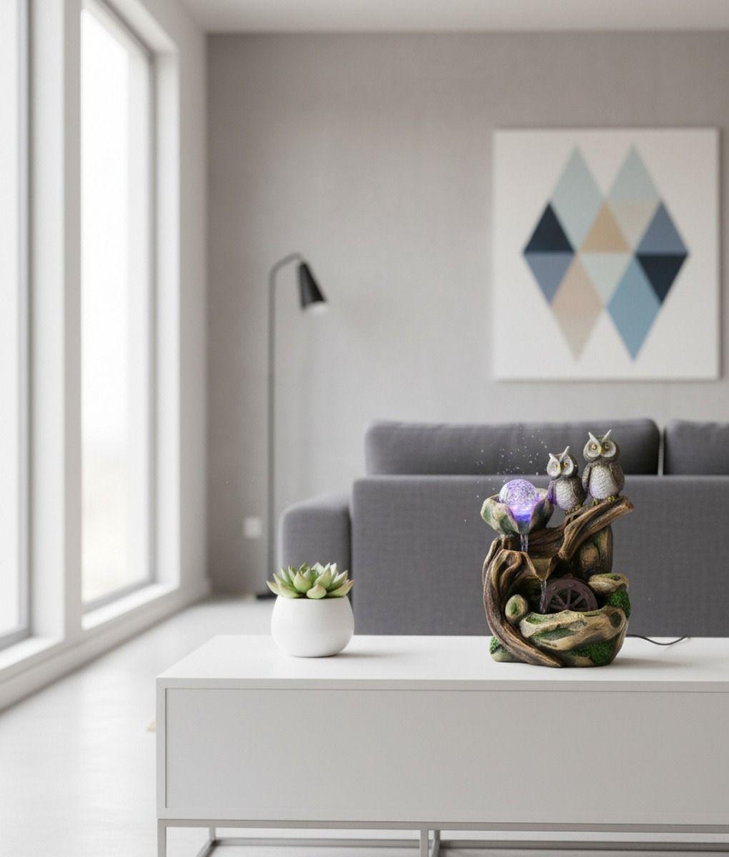 Fuente Agua Mesa Decorativa Adorno Bosque Encantado Jhn-9