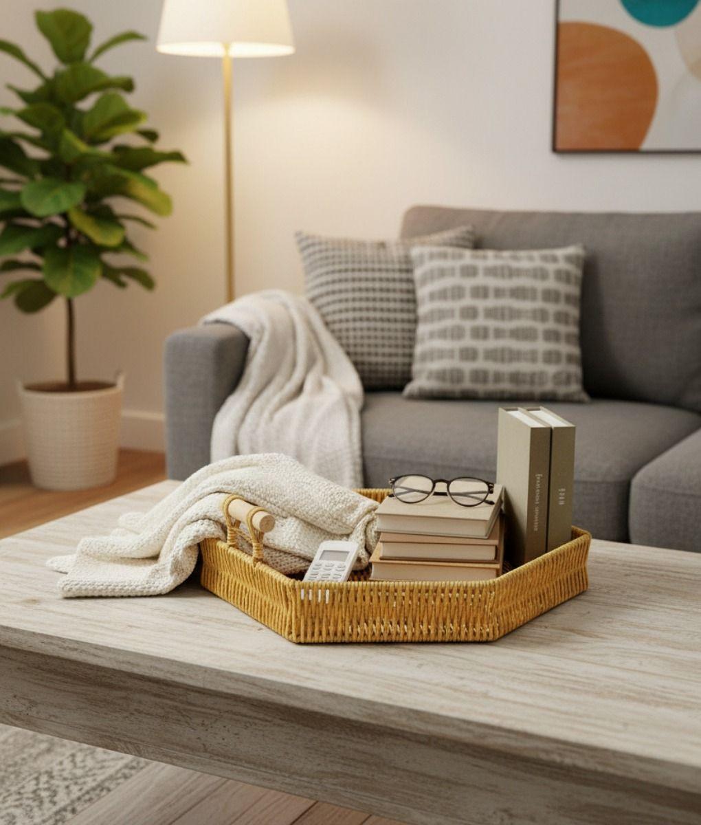 Set 3 Canastos Decorativos Cestas Apilables Naturales Jhn-7