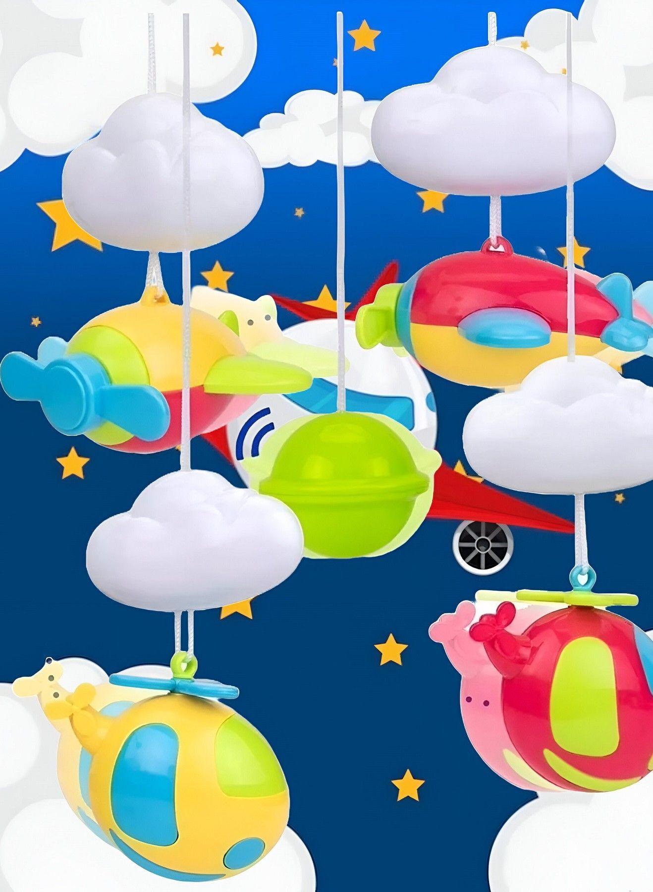 Móvil Cuna Musical Bebé Luz Proyector Estrella Sonajero Jhn-4