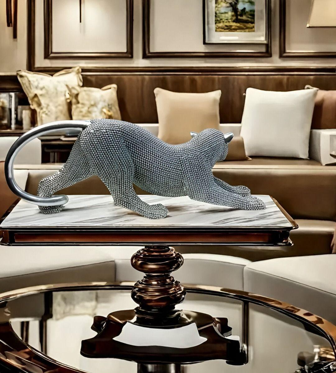 Estatua Animal Coleccionable Escultura Artesanía Plata Jhn-5