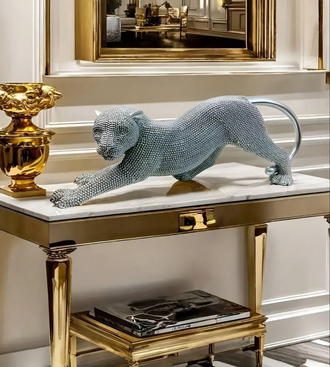 Estatua Animal Coleccionable Escultura Artesanía Plata Jhn-7