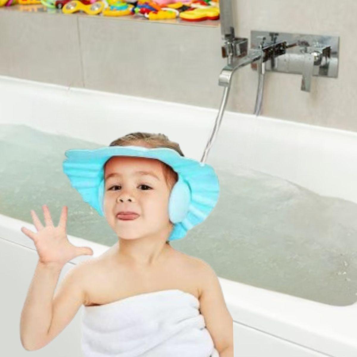 SET 4 VISERA GORRO DUCHA PROTECTOR AJUSTABLE NIÑOS LAU-3