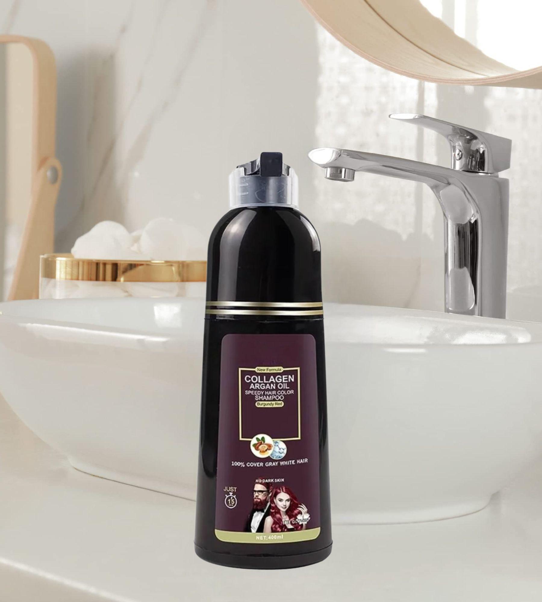 Champú Tinte Rojo Orgánico Cubre Canas Brillo Intenso ALJ-3