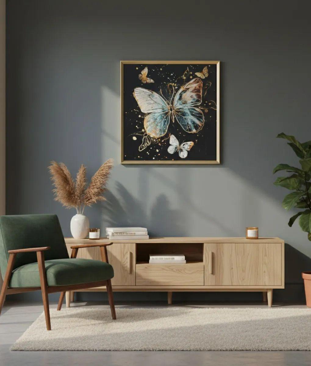 Cuadro Decorativo Pared Sinfonía Mariposas Cósmico Jhn-7