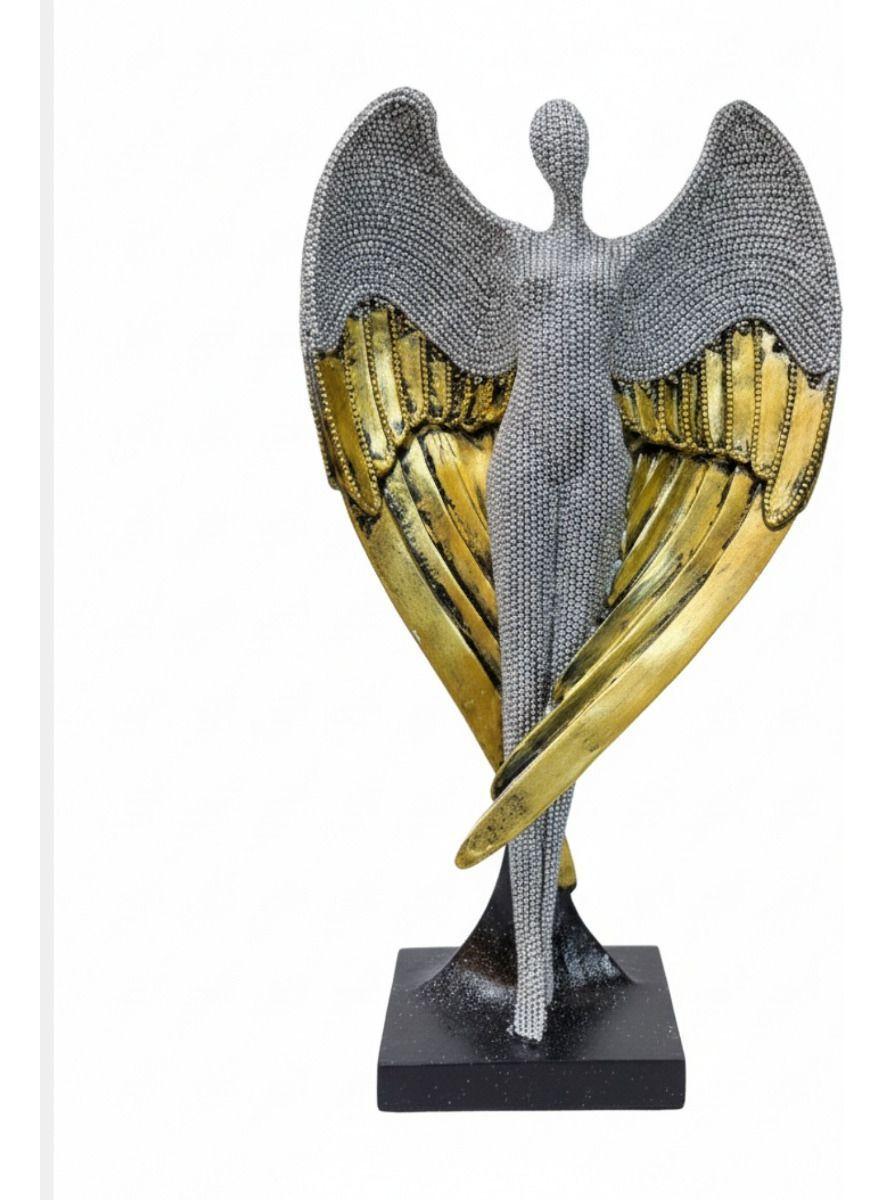 Estatua Ángel Guardián Alado Escultura Decorativa Jhn-9