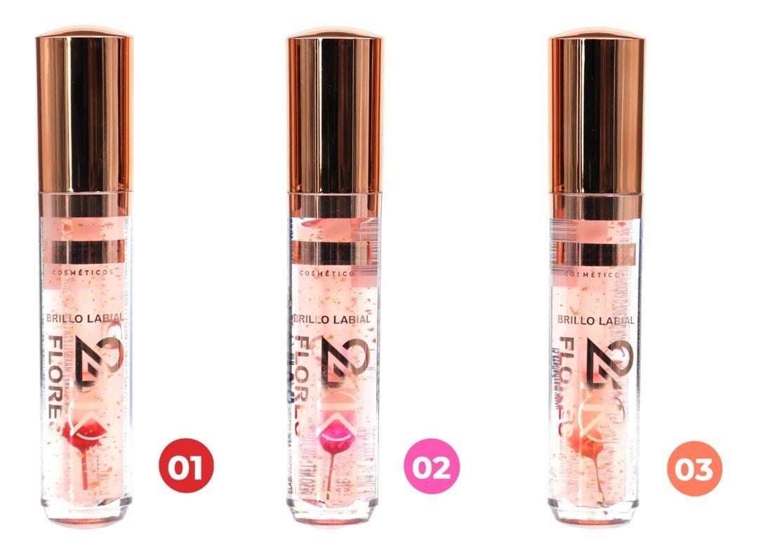 Set 3 Brillo Labial 24K Flores Hidrata Nutre Jhn-8