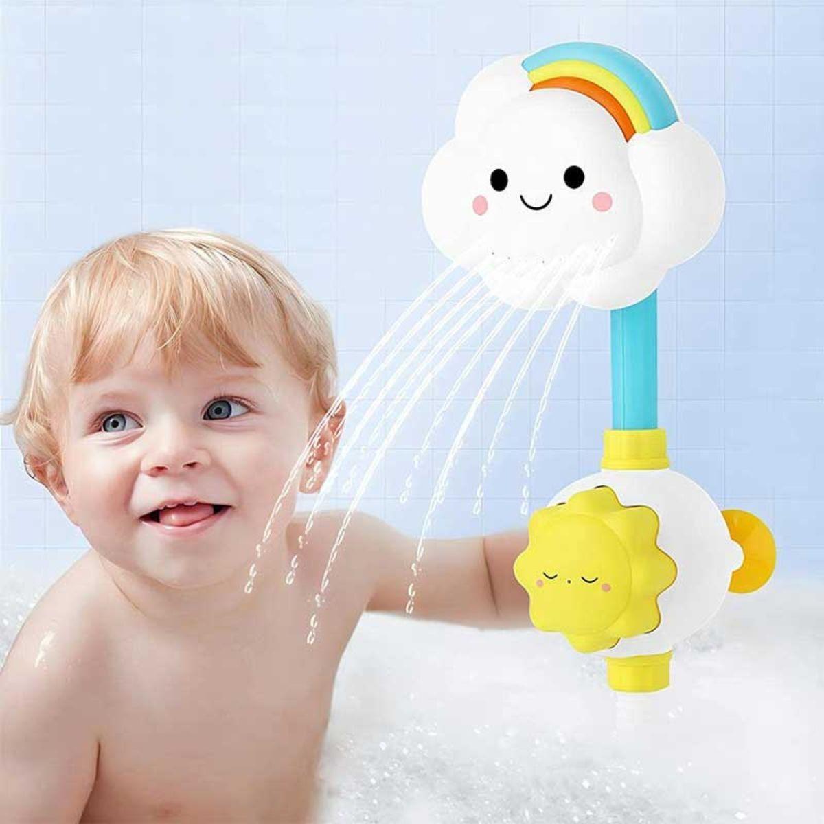 CABEZAL DE DUCHA FORMA DE NUBE BAÑO DIVERTIDO BEBE LAU-3