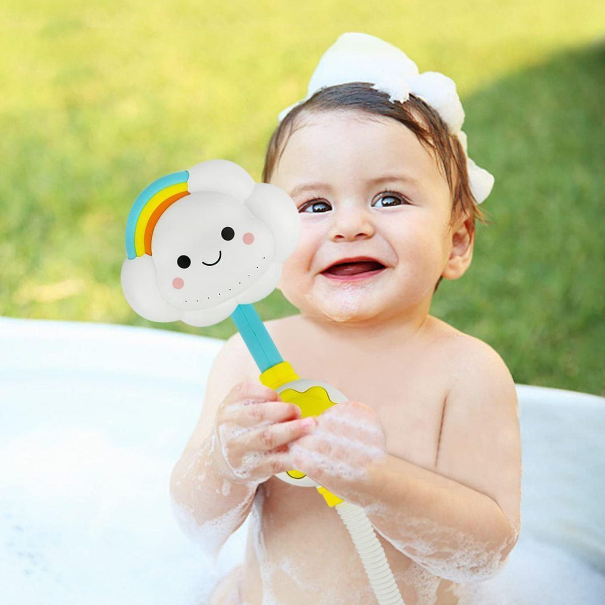 CABEZAL DE DUCHA FORMA DE NUBE BAÑO DIVERTIDO BEBE LAU-4