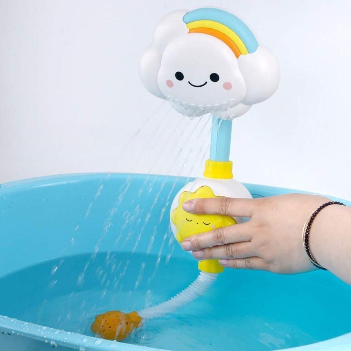 CABEZAL DE DUCHA FORMA DE NUBE BAÑO DIVERTIDO BEBE LAU-7
