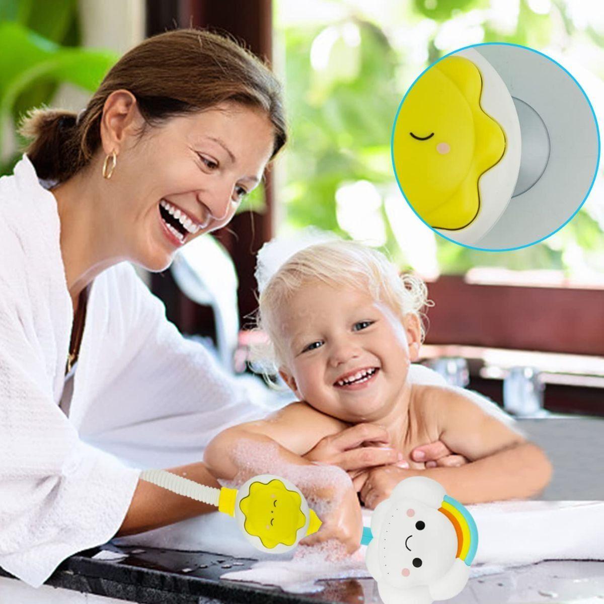 CABEZAL DE DUCHA FORMA DE NUBE BAÑO DIVERTIDO BEBE LAU-9