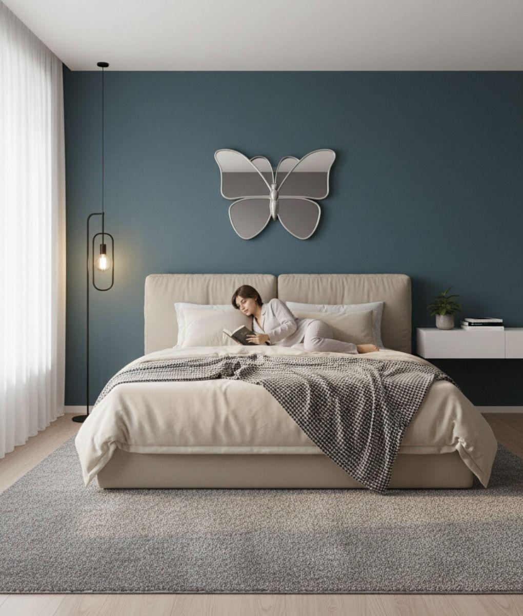 Espejo Decorativo Forma Mariposa Adorno Pared Hogar Jhn-2