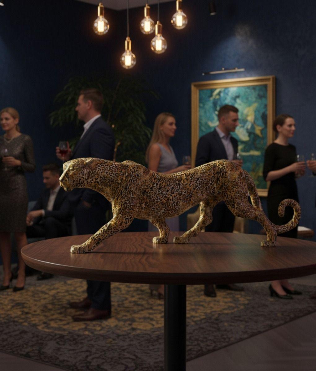 Estatura Decorativa Leopardo Escultura Adorno Hogar Jhn-3