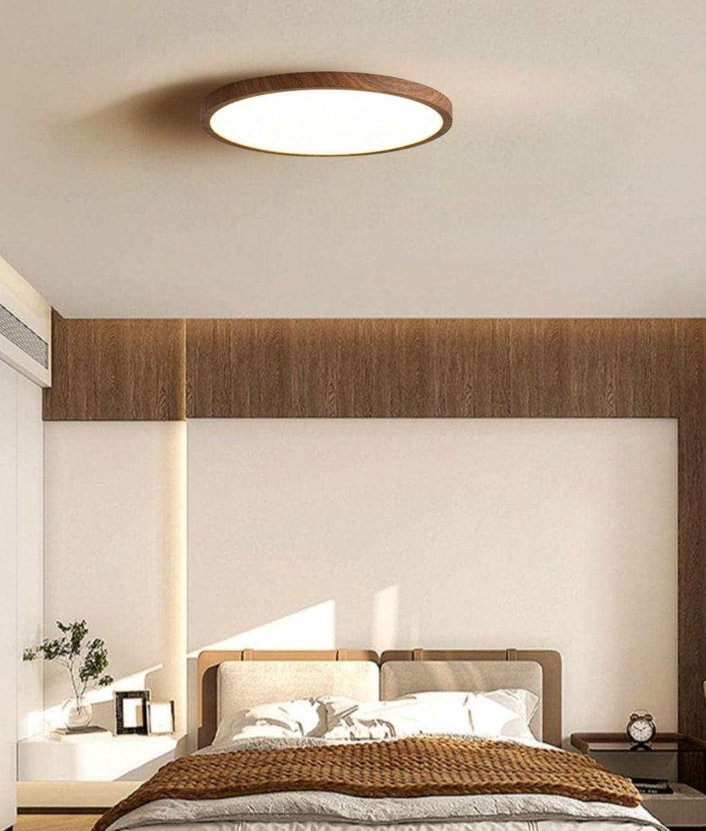 Lámpara Techo Decorativa Estilo Rústico Redonda LED Jhn-6