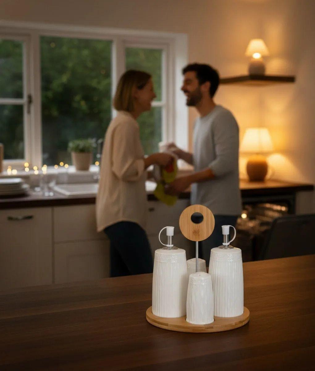 Especiero Diseño Práctico Juego Menaje Mesa Servir Jhn-5