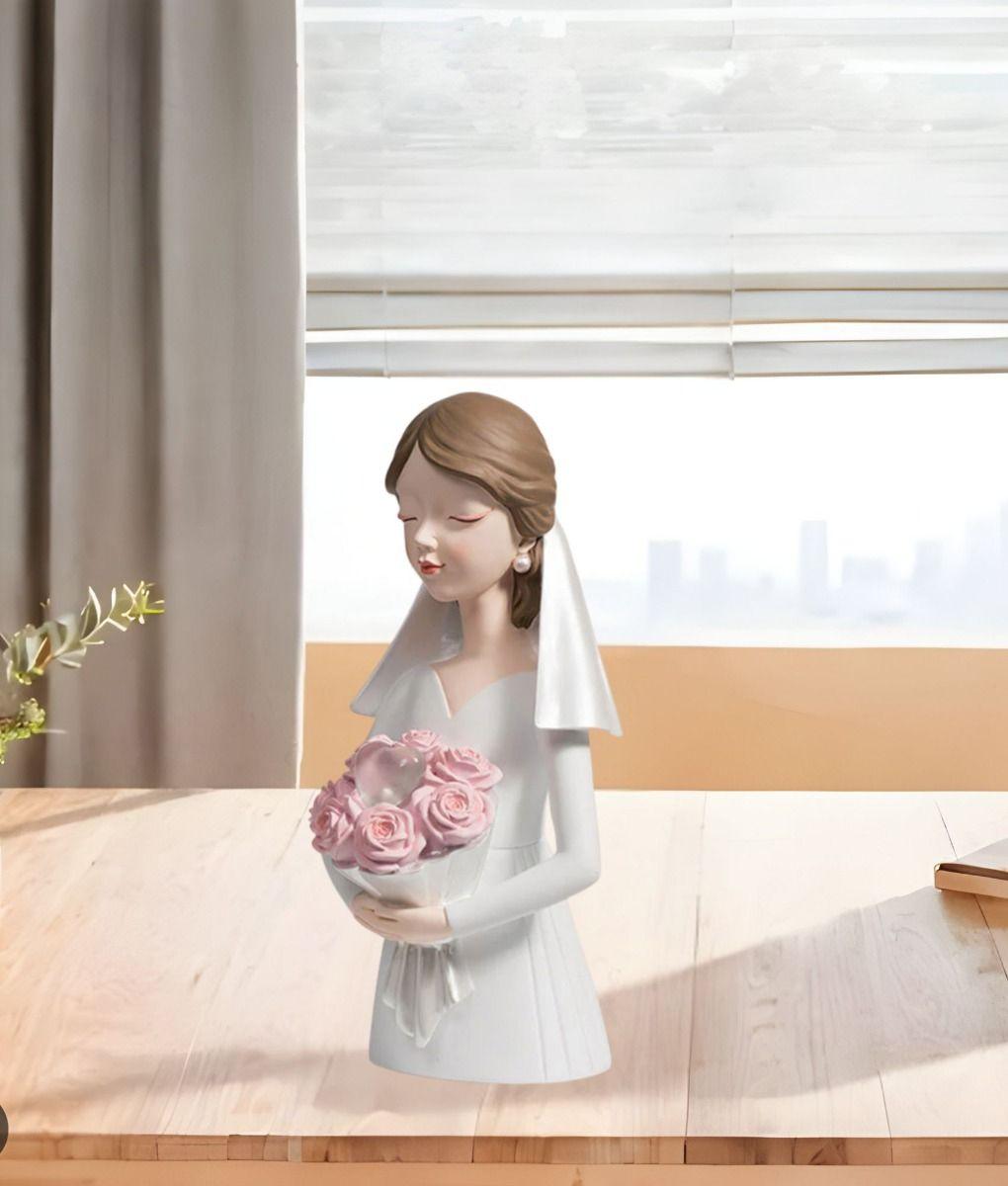 Estatua Figura Novia Decorativa Corazón Adorno Hogar Jhn-8