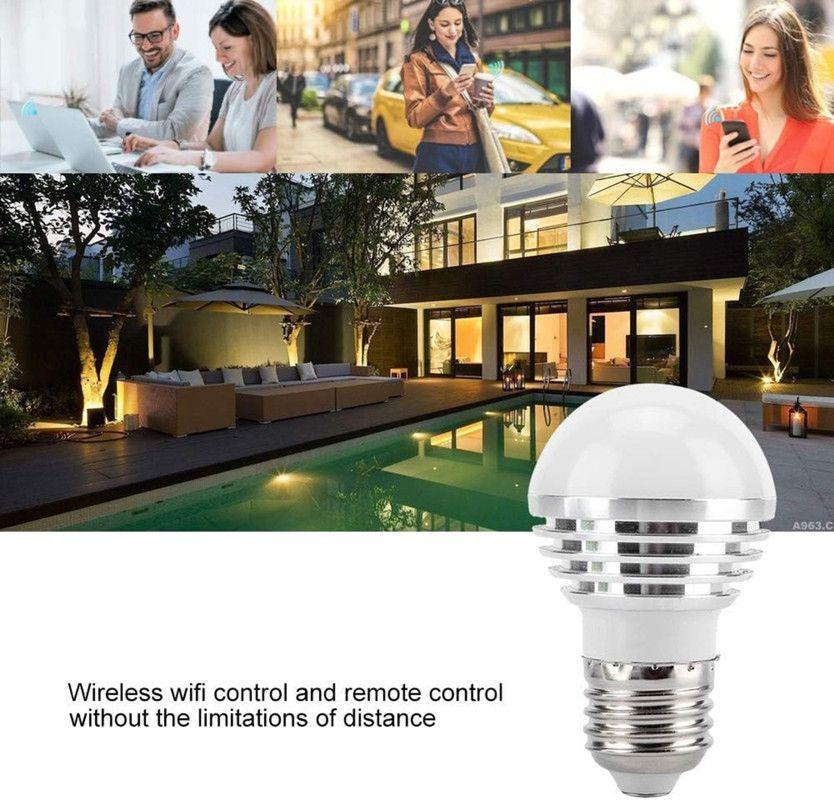 Set 2 Bombilla Led Rgb 16 Colores 10w E27 Control Remoto Lau-5