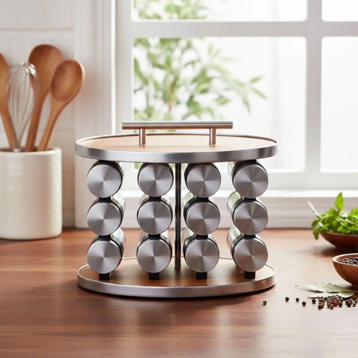 Especiero Giratorio Moderno Funcional Organizador Cocina Jhn-8
