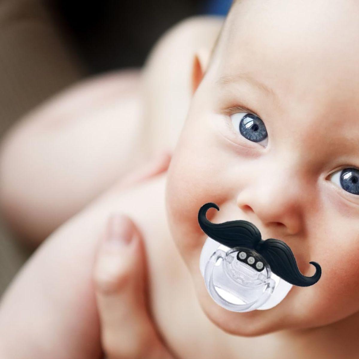 SET 6 CHUPETES DE BIGOTE DIVERTIDO SEGURO SILICONA BEBE LAU-4