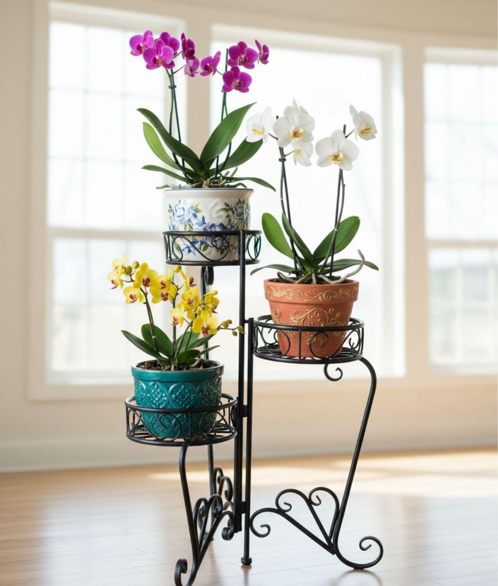 Porta Maceta Decorativo Soporte Plantas 3 Niveles Jhn-8