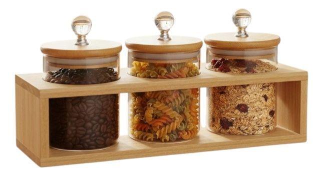 Set 3 Frascos Almacenamiento Organización Recipientes Jhn-2