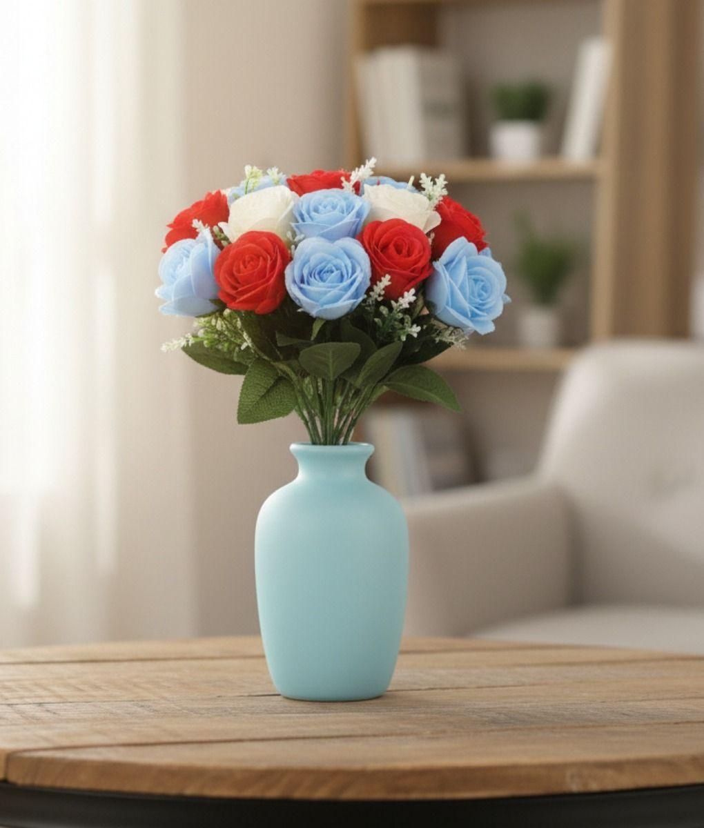 Flores Artificiales Ramo Rosas Novia Adorno Decoración Jhn-9