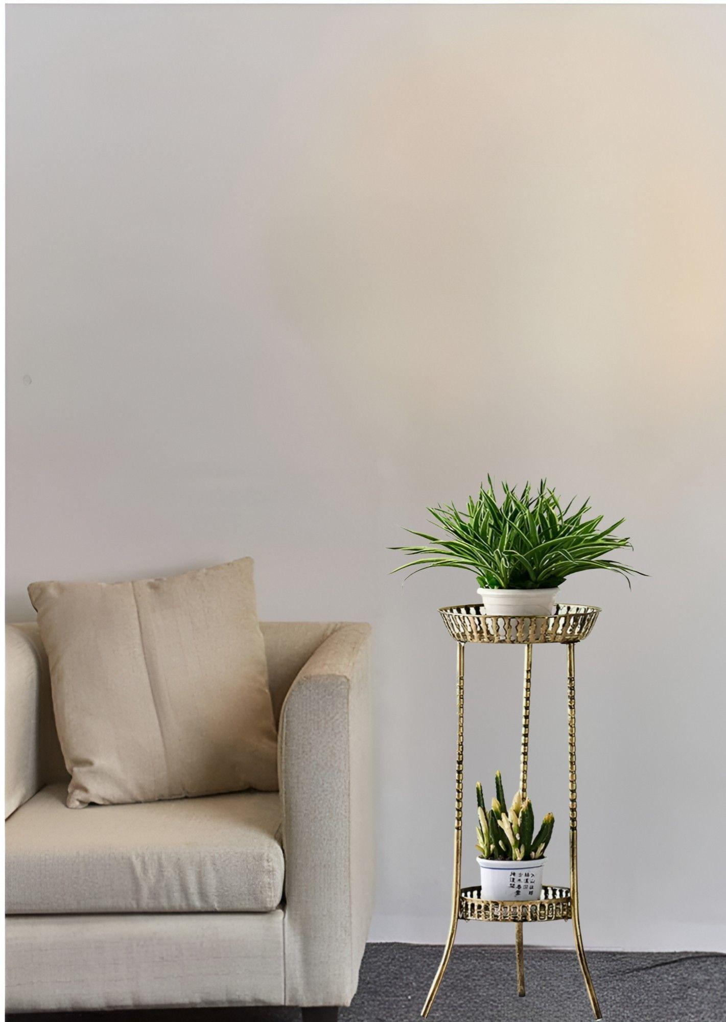 Porta Maceta Plantas Exhibición Soporte 2 Niveles Pie Jhn-5