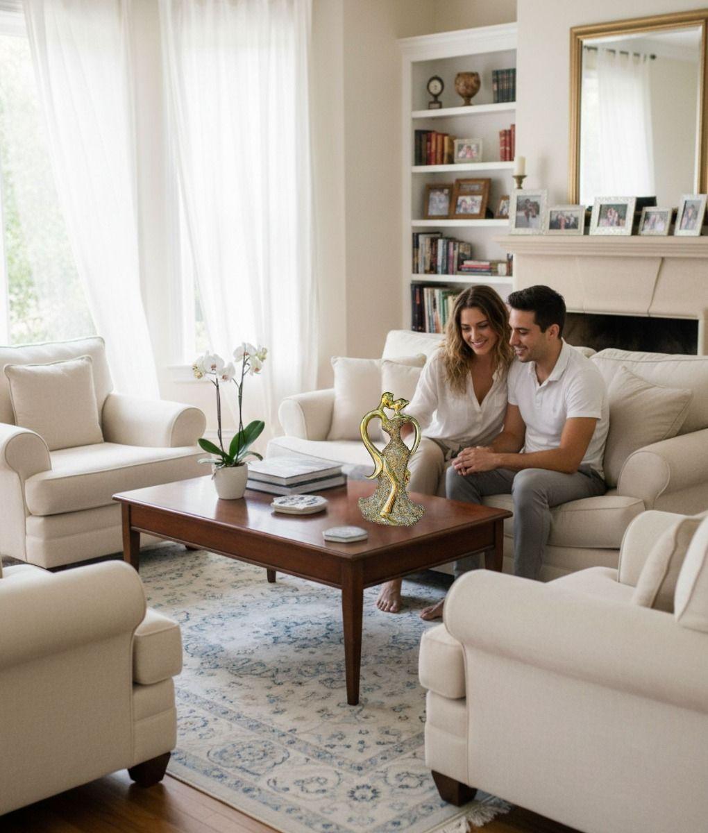 Estatua Adorno Pareja Abstracta Figura Decorativa Jhn-3