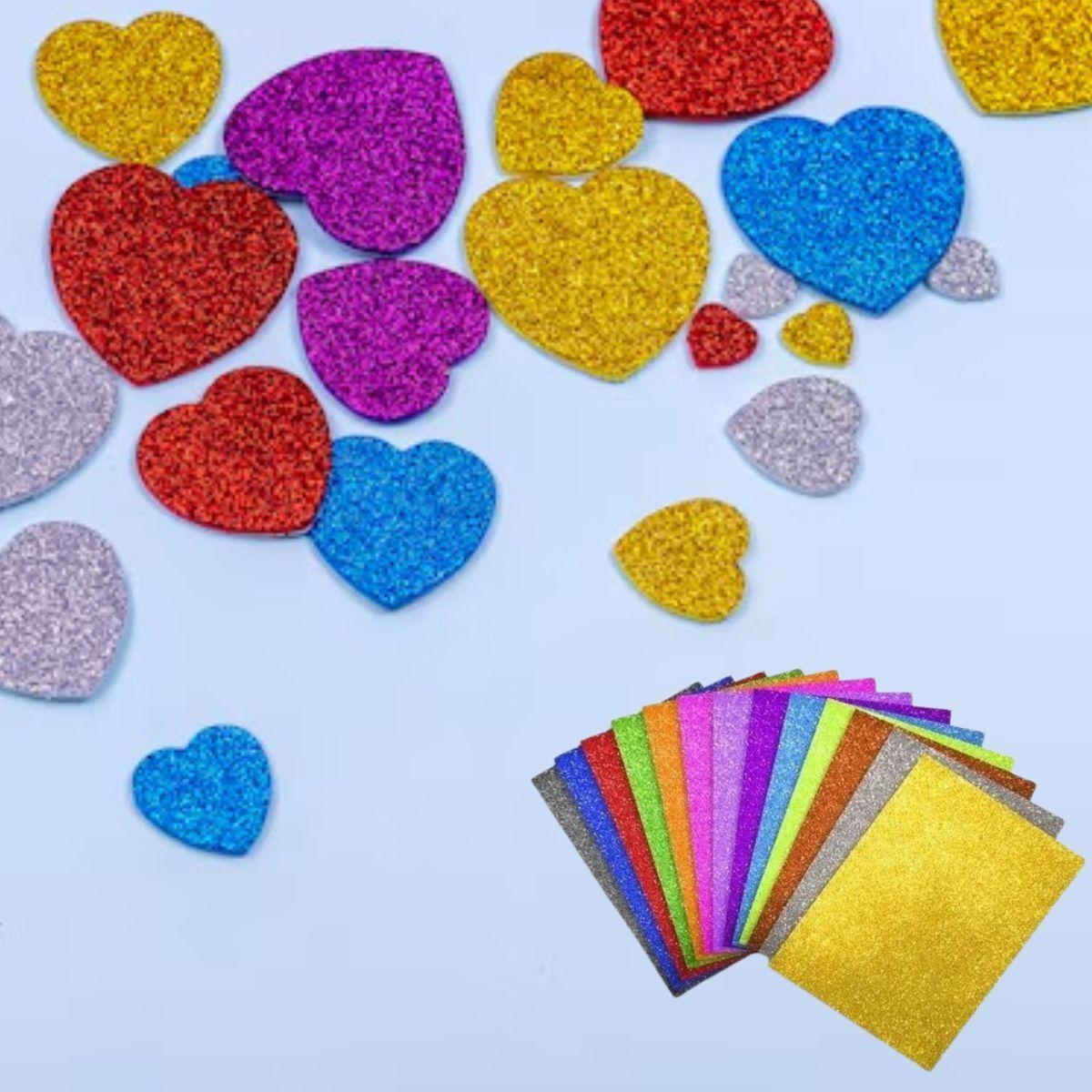 Goma Eva Glitter Espuma Colores Surtidos Manualidades Jhn-4